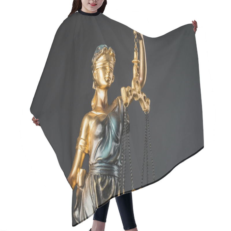 Personality  Lady Justice With Balance Scales  Hair Cutting Cape