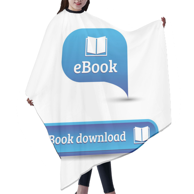 Personality  Ebook Icon Button Hair Cutting Cape