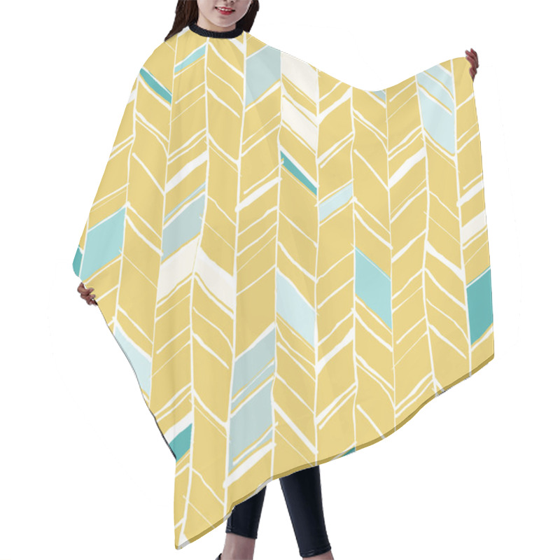 Personality  Hand Drawn Herringbone Pattern Hair Cutting Cape