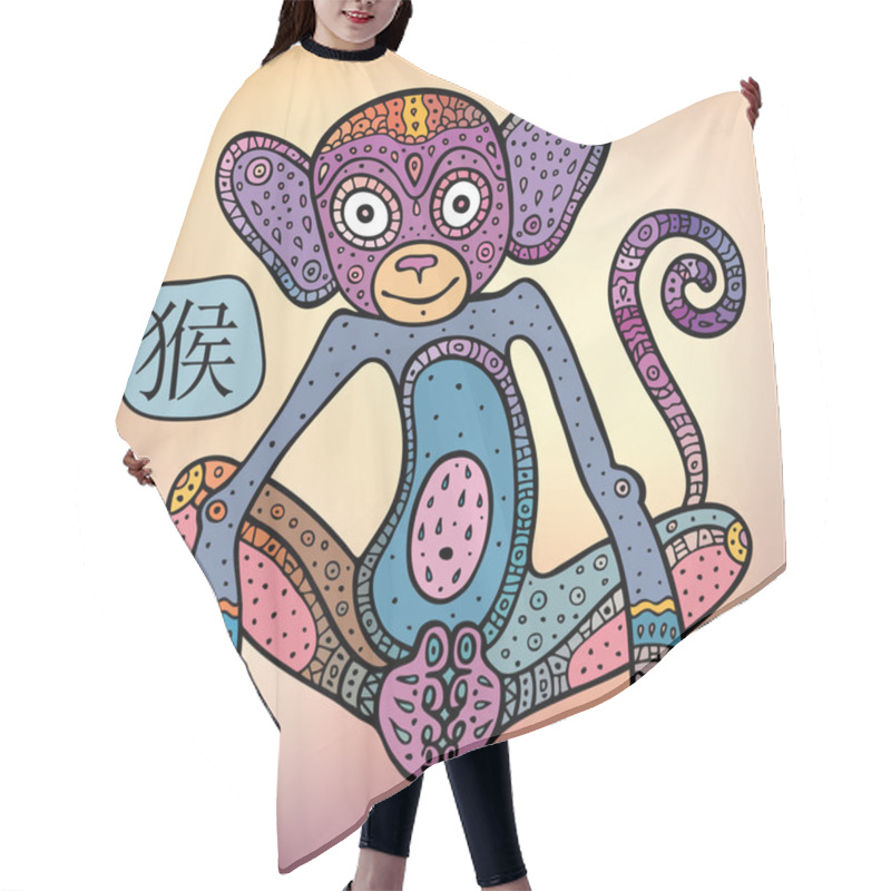 Personality  Chinese Zodiac. Animal Astrological Sign. Monkey. Hair Cutting Cape