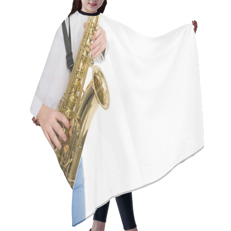 Personality  Hands Musician Playing The Sax Hair Cutting Cape