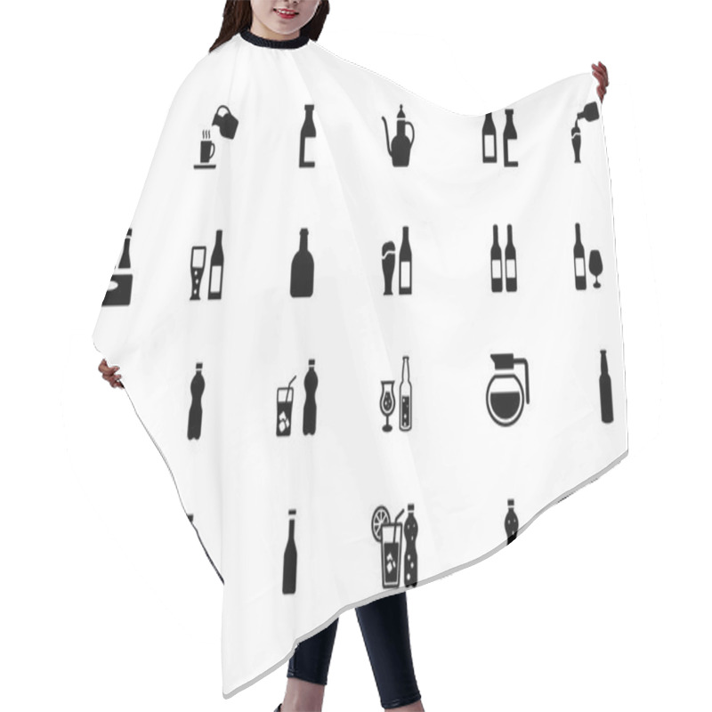 Personality  Drinks Vector Icons 4 Hair Cutting Cape