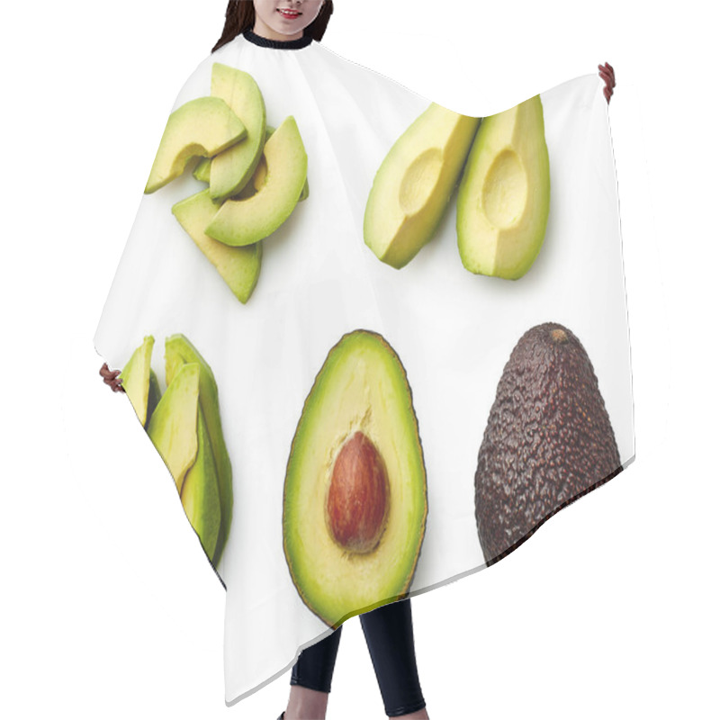 Personality  Whole And Sliced Avocado Hair Cutting Cape