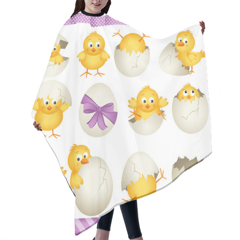 Personality  Easter Eggs Chicks Hair Cutting Cape