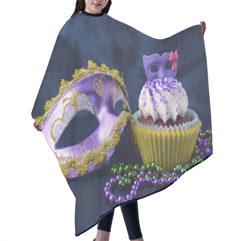 Personality  Mardi Gras Cupcakes Hair Cutting Cape