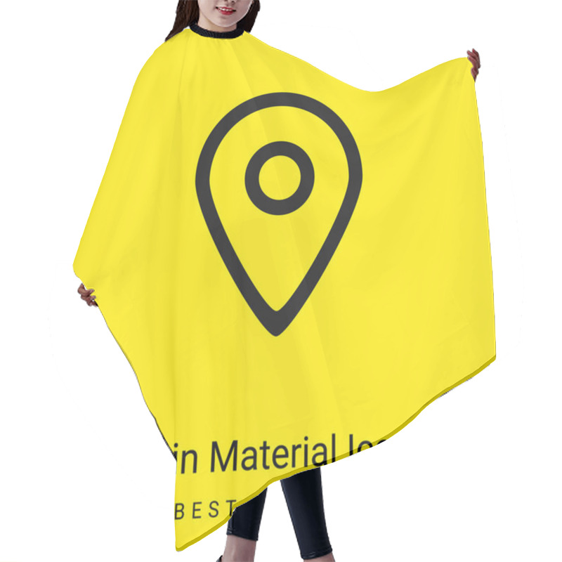 Personality  Big Map Placeholder Outlined Symbol Of Interface Minimal Bright Yellow Material Icon Hair Cutting Cape