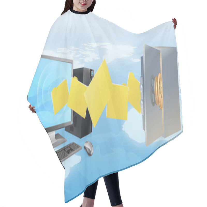 Personality  Computer Safe Secure Transfer Backup Hair Cutting Cape