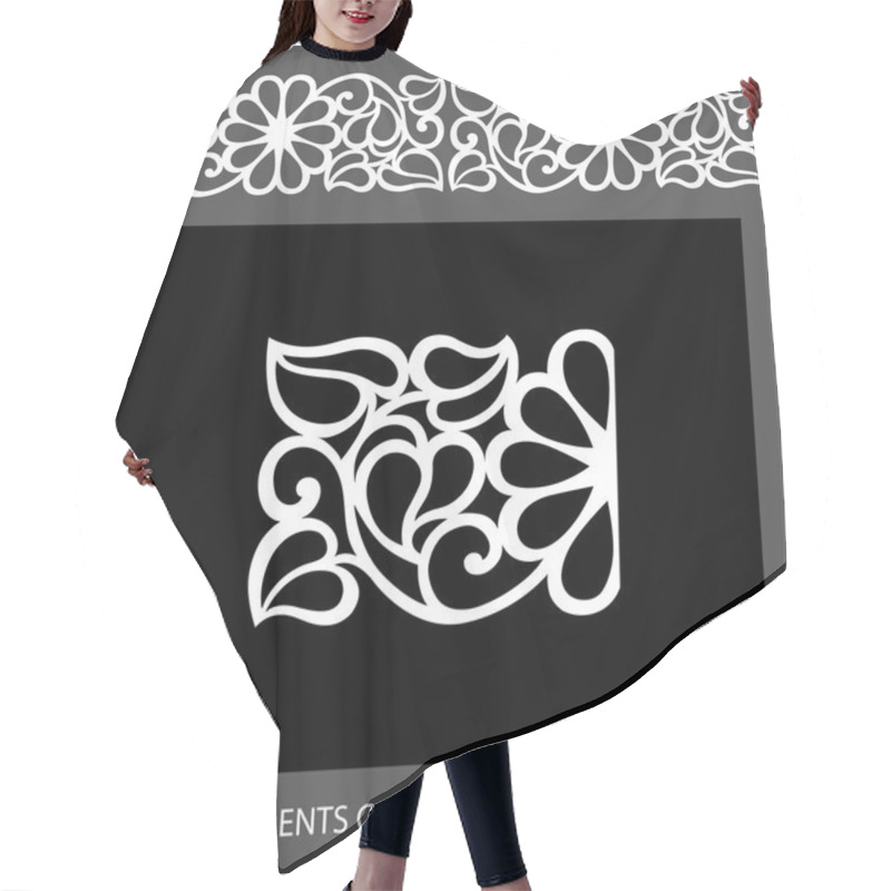 Personality  Seamless Ornament Border Pattern. Hair Cutting Cape