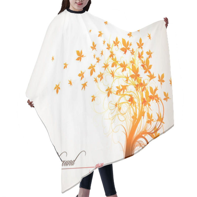 Personality  Autumn Tree | Clean Vector Composition Hair Cutting Cape