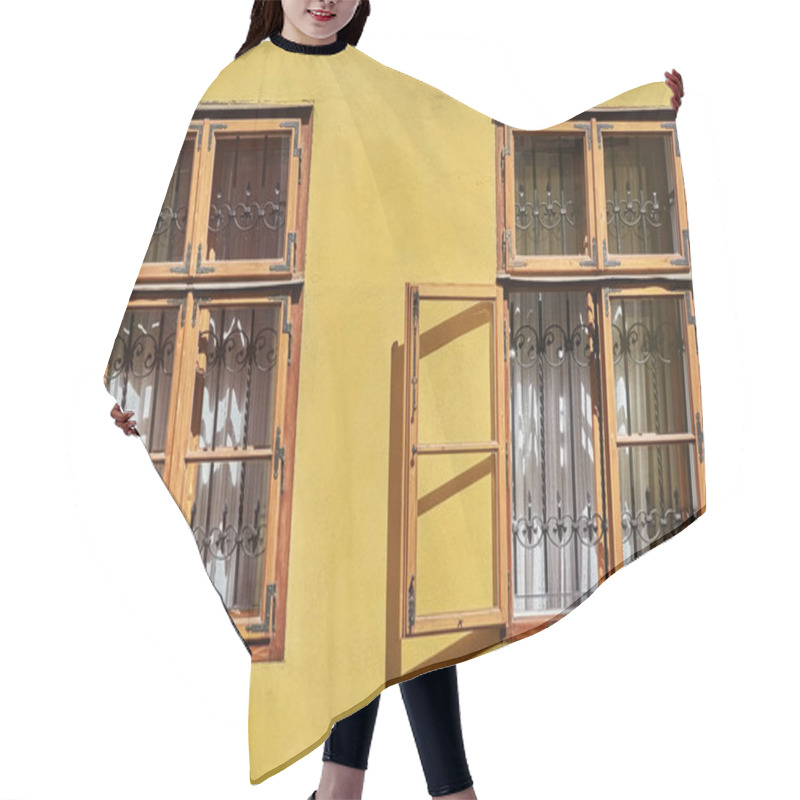 Personality  Windows Of Medieval House Hair Cutting Cape