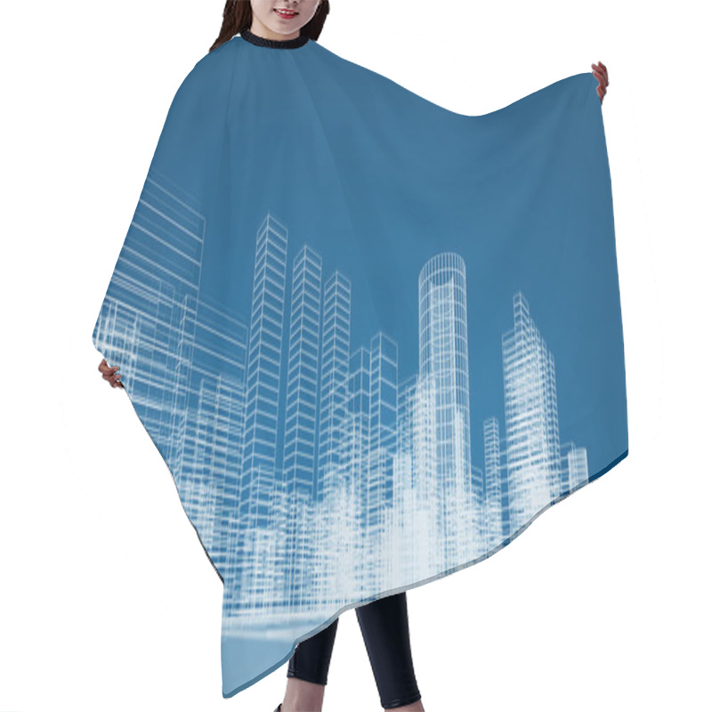 Personality  City Scene Hair Cutting Cape