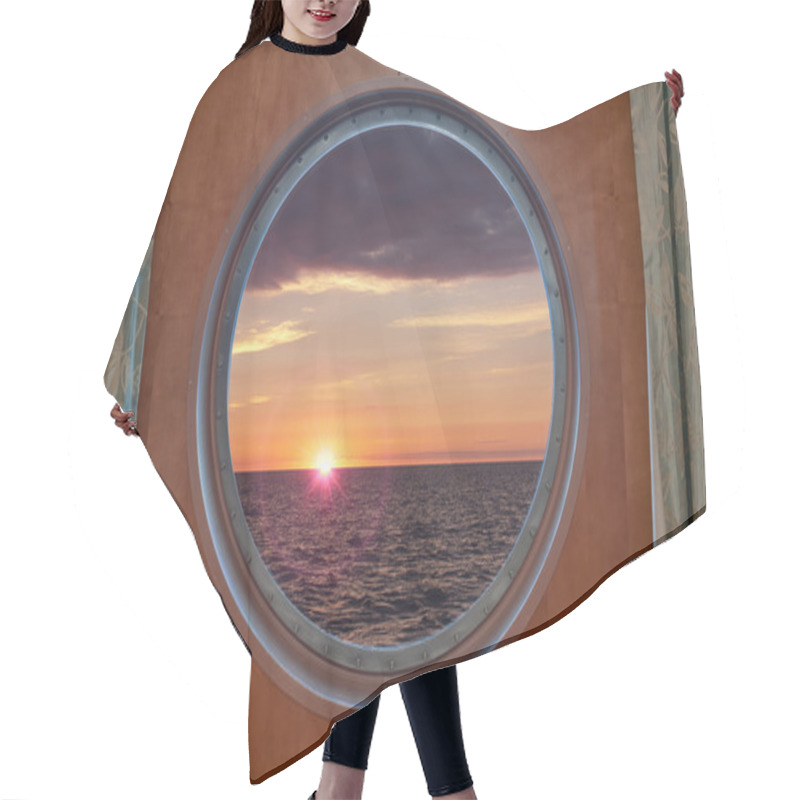 Personality  Sunrise Through Porthole Hair Cutting Cape