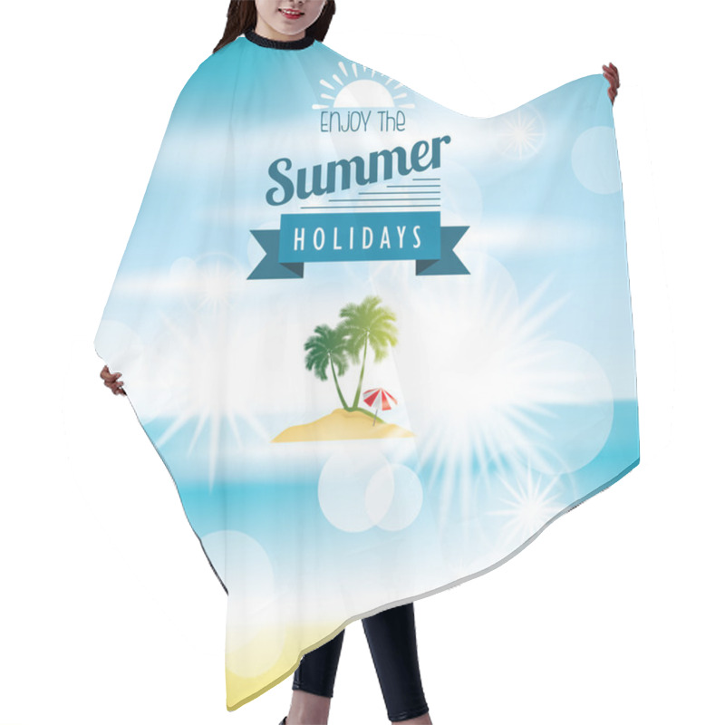 Personality  Happy Summer Background Hair Cutting Cape