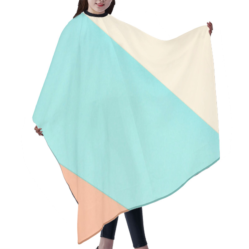 Personality  Minimalistic Modern Yellow, Blue And Orange Abstract Background With Copy Space Hair Cutting Cape