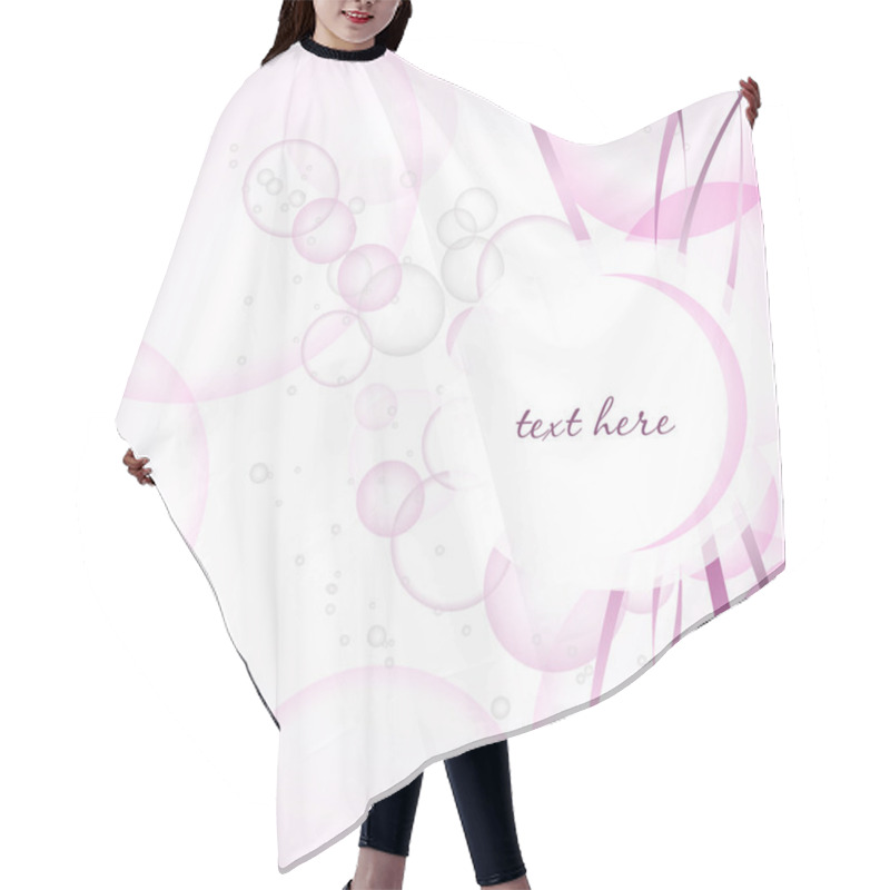 Personality  Abstract Pastel Floral Background With Bubbles And Lines Hair Cutting Cape