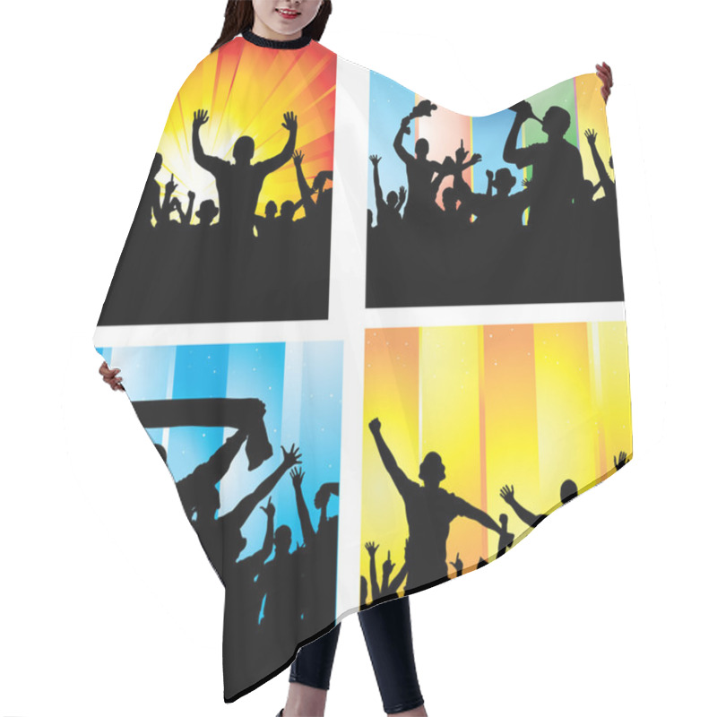 Personality  Set Of Posters For Sports Championships And Concerts Hair Cutting Cape