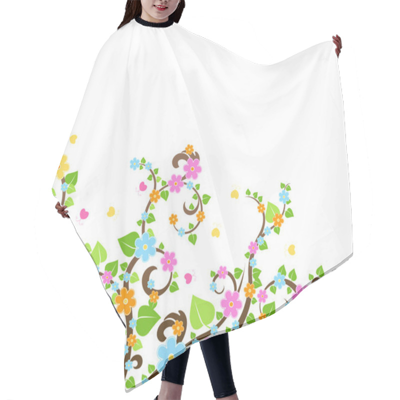 Personality  Blossom Cherry Tree Hair Cutting Cape