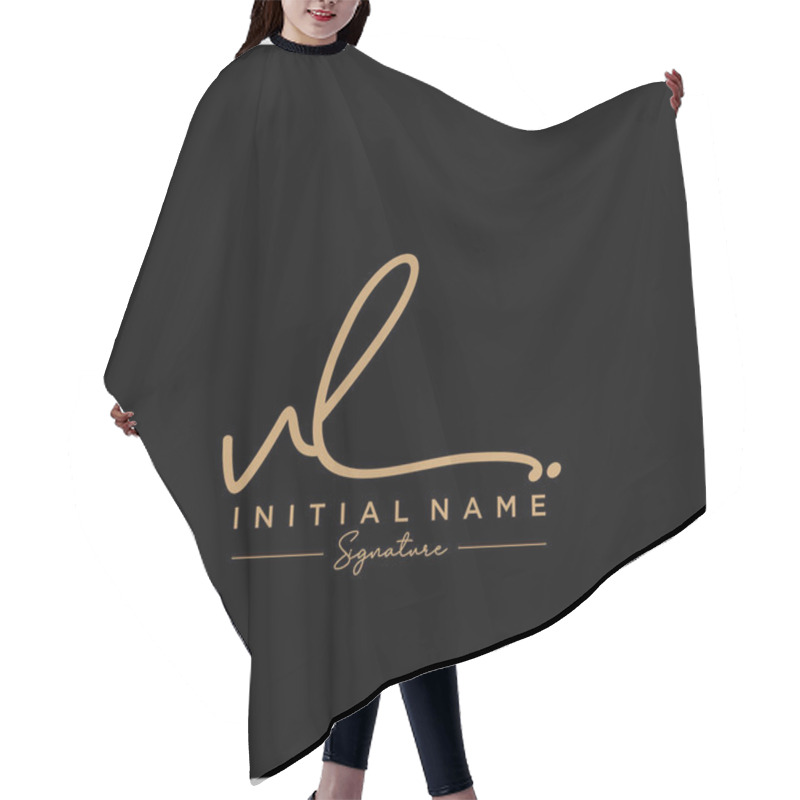 Personality  Letter VL Signature Logo Template Vector Hair Cutting Cape