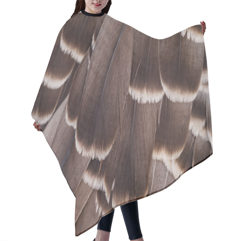 Personality  Brown Bird Feathers Hair Cutting Cape