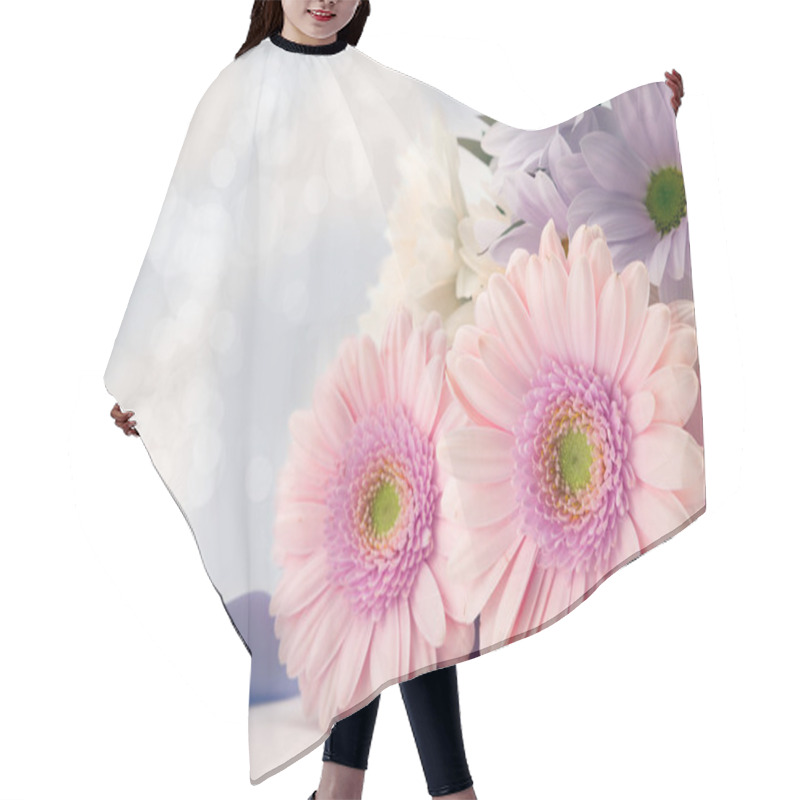 Personality  Pink Gerberas. Hair Cutting Cape