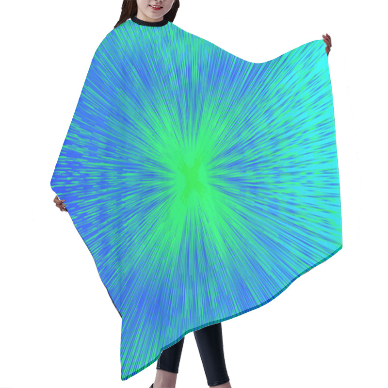 Personality  Blue Space Background. Speed Concentric Pattern Hair Cutting Cape