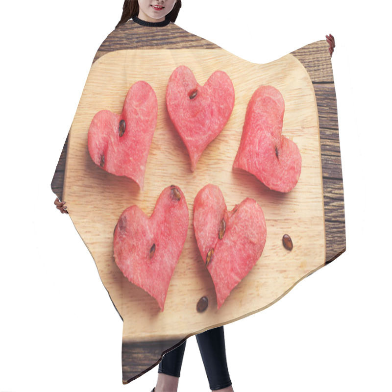 Personality  Slices Of Watermelon On A Cutting Board Hair Cutting Cape