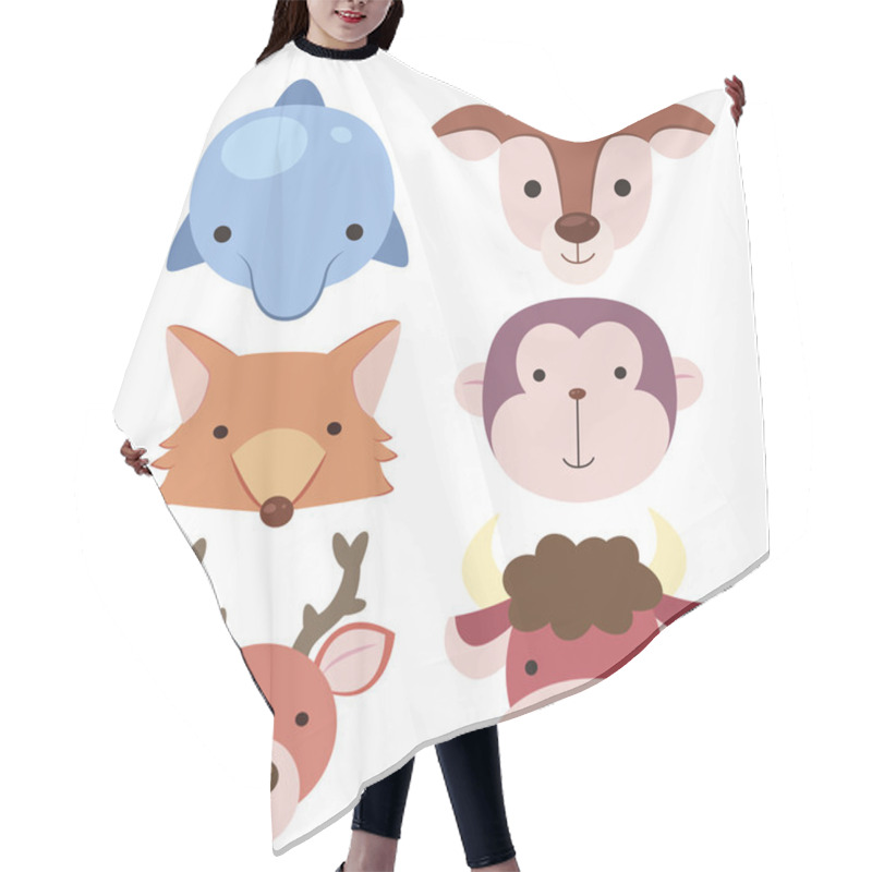 Personality  Cute Animal Head Icon04 Hair Cutting Cape