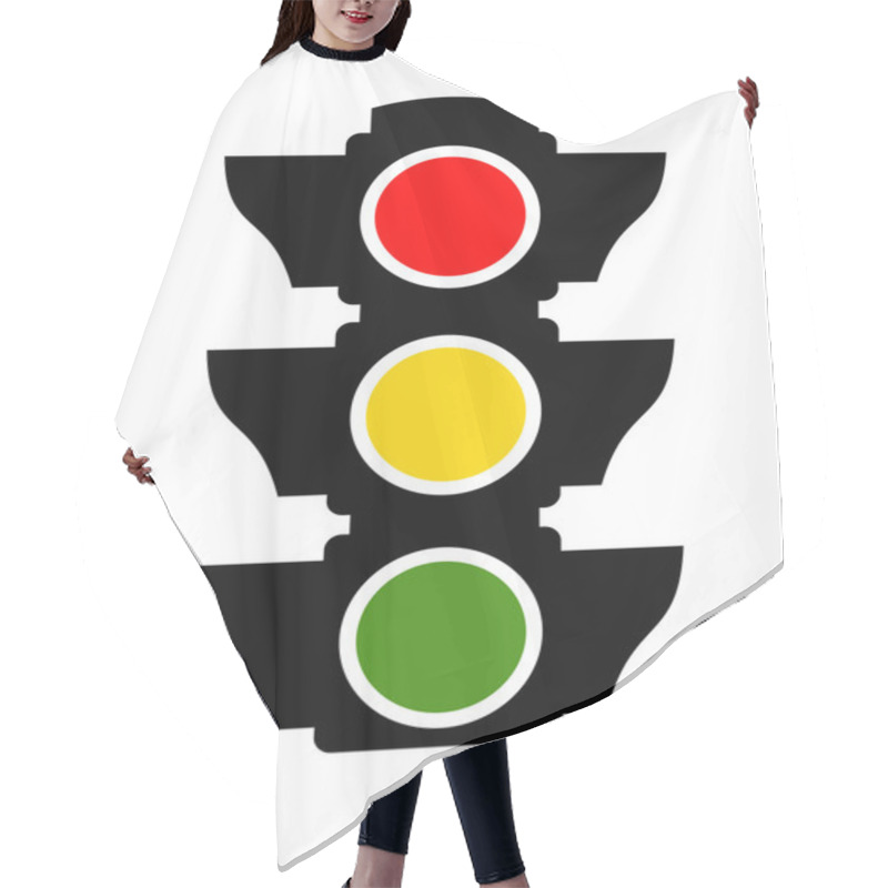 Personality  Traffic Light Icon Hair Cutting Cape