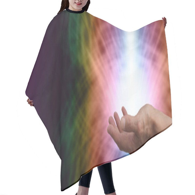 Personality  Rainbow Healing Energy Hair Cutting Cape