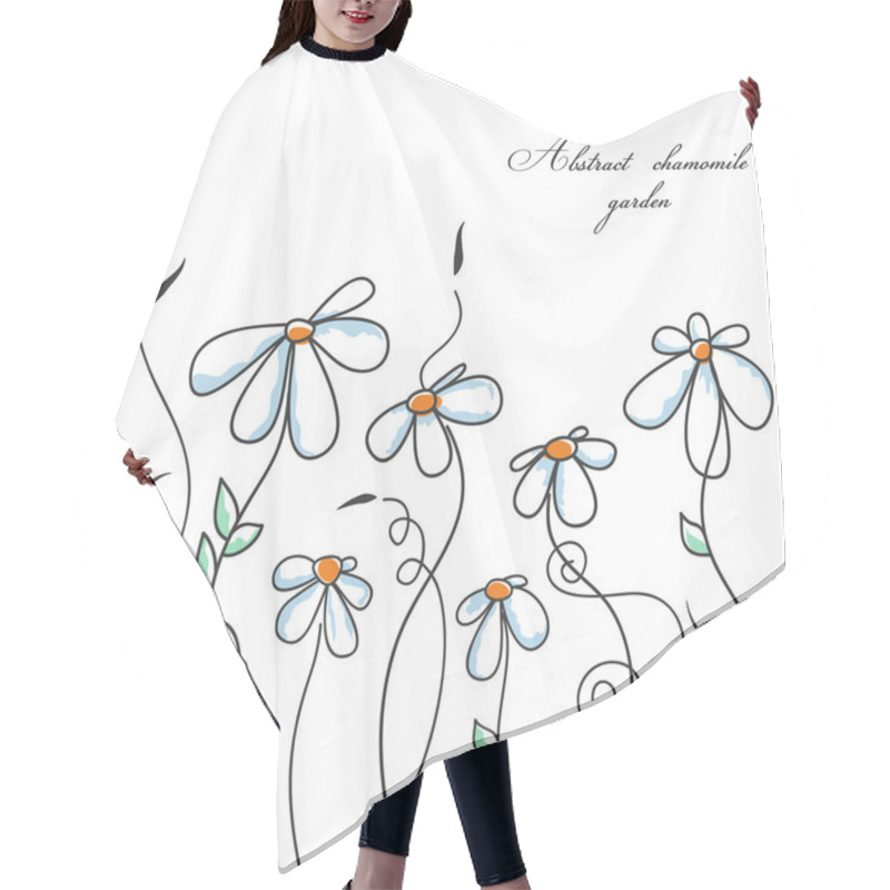 Personality  Abstract Chamomile Garden Hair Cutting Cape