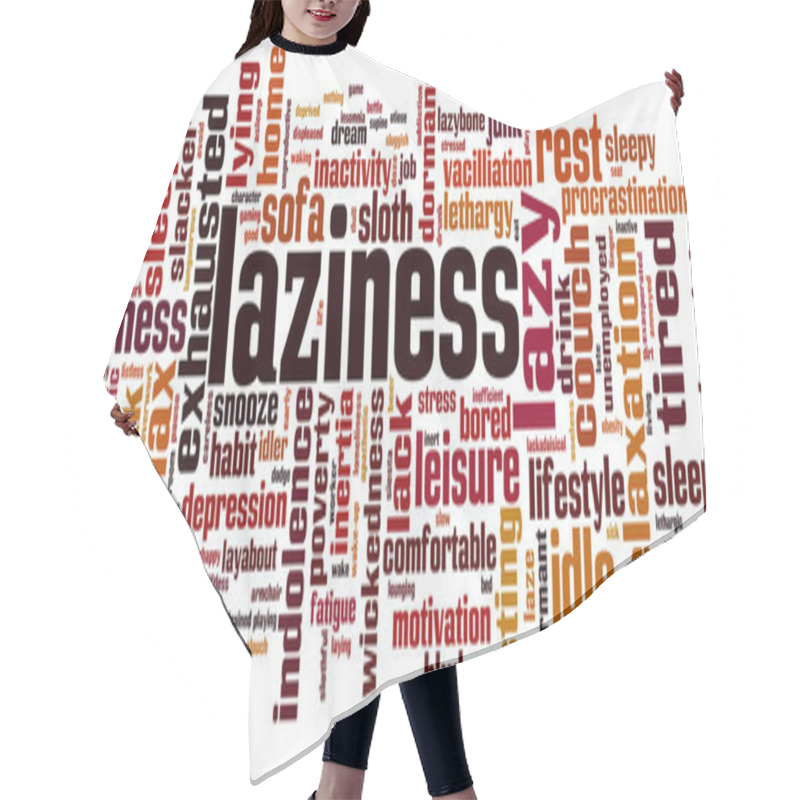 Personality  Laziness Word Cloud Hair Cutting Cape