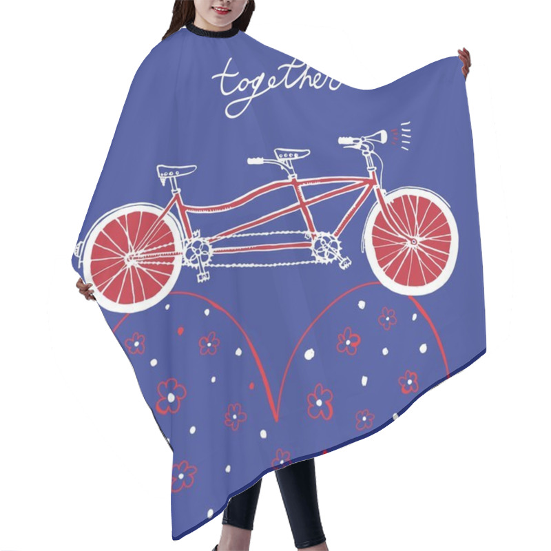 Personality  Tanbem Bike Hair Cutting Cape