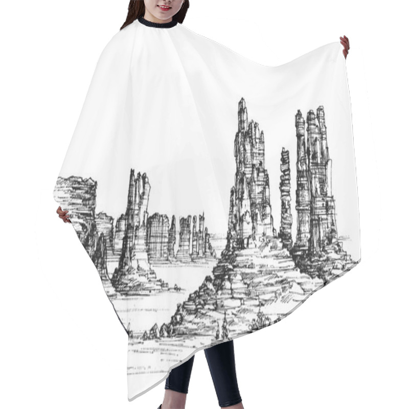 Personality  Wild West Iconic Landscape Hair Cutting Cape