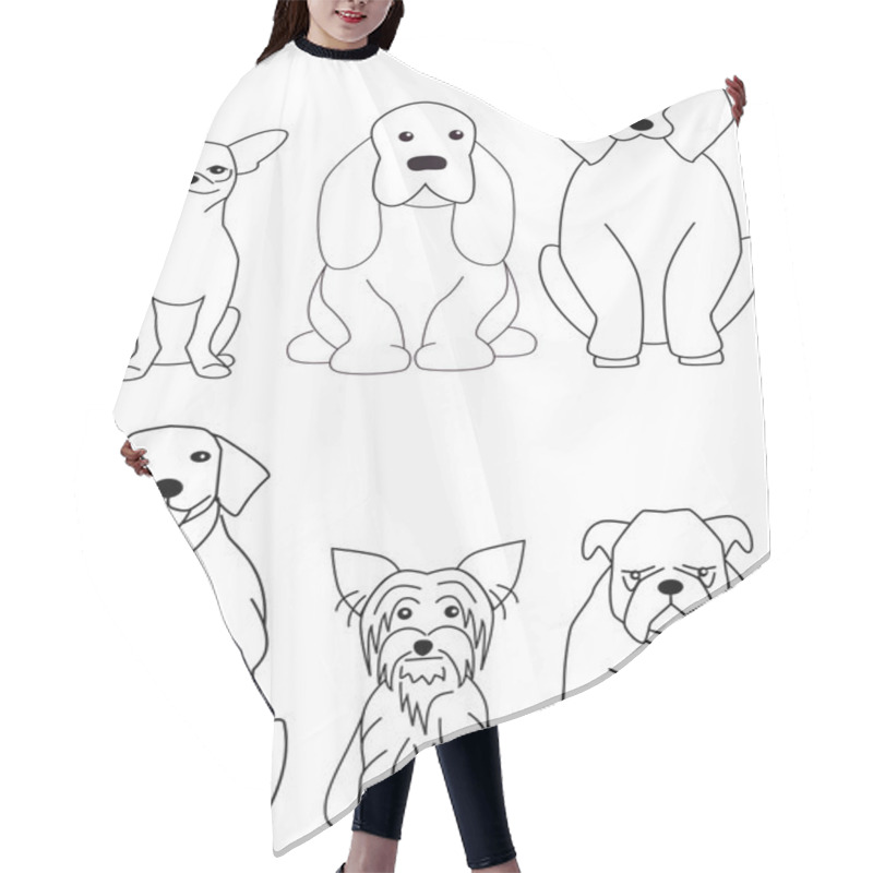 Personality  Cute Dog Collection Hair Cutting Cape