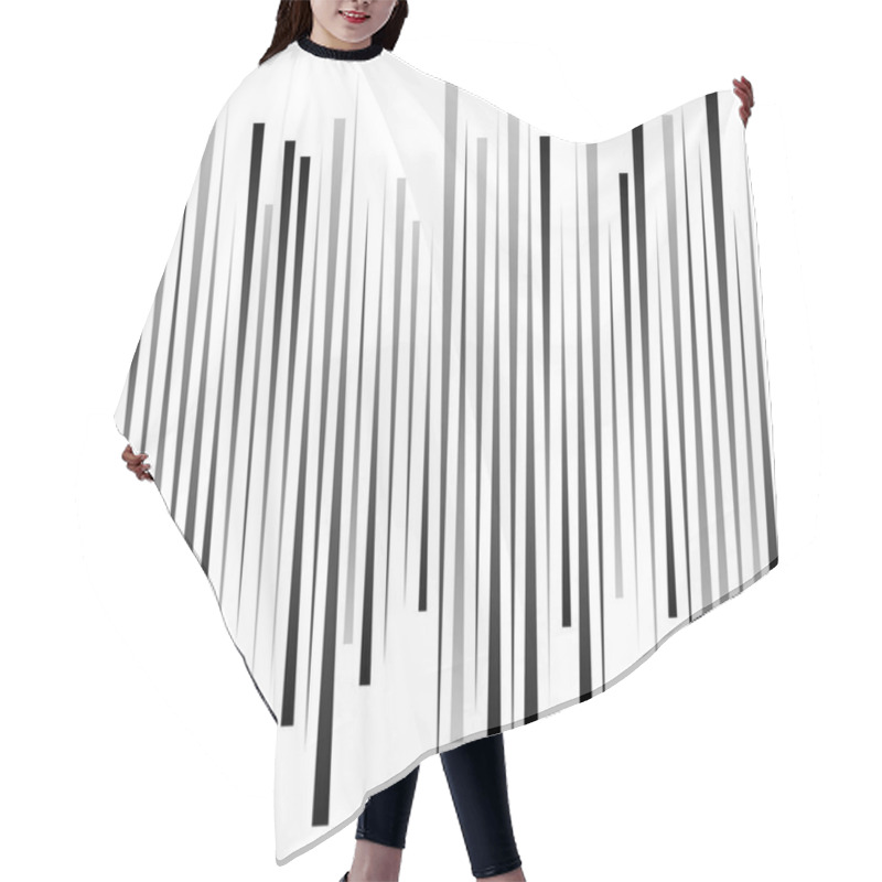 Personality  Random, Dynamic Lines, Stripes Abstract Geometric Pattern. Vibra Hair Cutting Cape