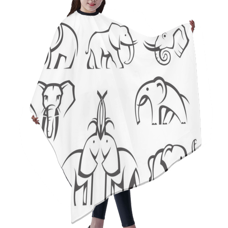 Personality  Elephants Set Hair Cutting Cape