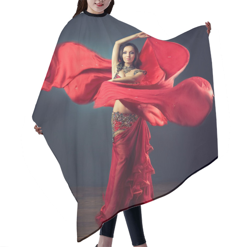 Personality  Ethnic Woman Belly Dancer Hair Cutting Cape