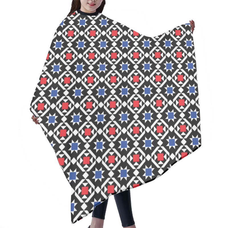 Personality  Scandinavian Knit Pattern Hair Cutting Cape