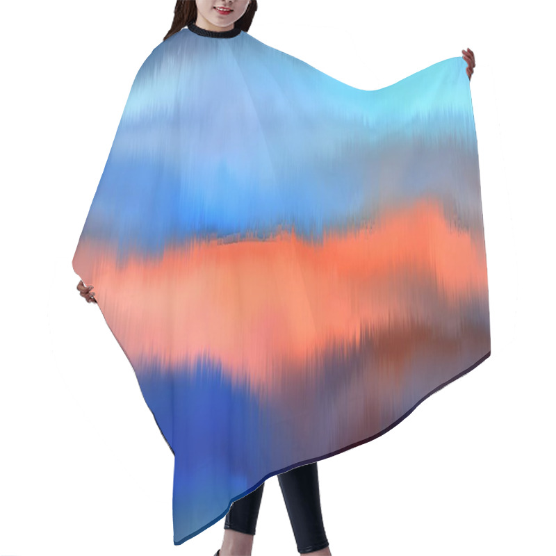 Personality  Vivid Degrade Blur Ombre Soft Blend Surreal Swatch Hair Cutting Cape