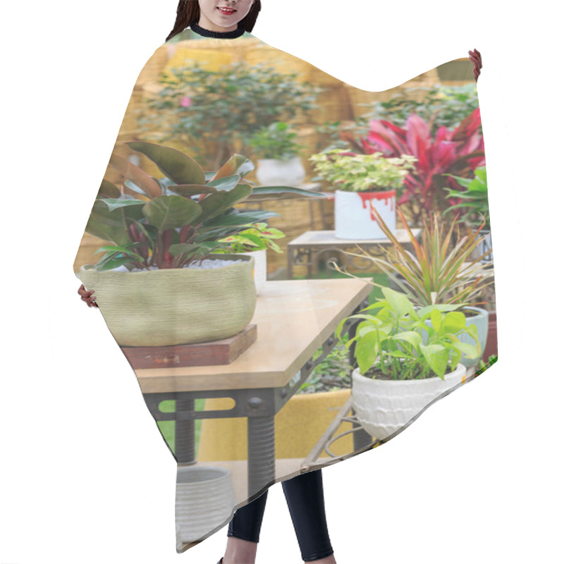 Personality  All Kinds Of Potted Plants Hair Cutting Cape