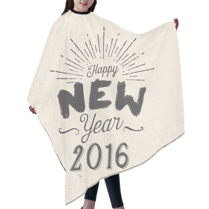 Personality  Handmade Style Greetings Card - Happy New Year 2016 Hair Cutting Cape