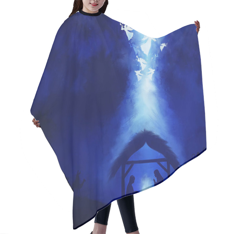 Personality  Christmas Night In Bethlehem  Hair Cutting Cape