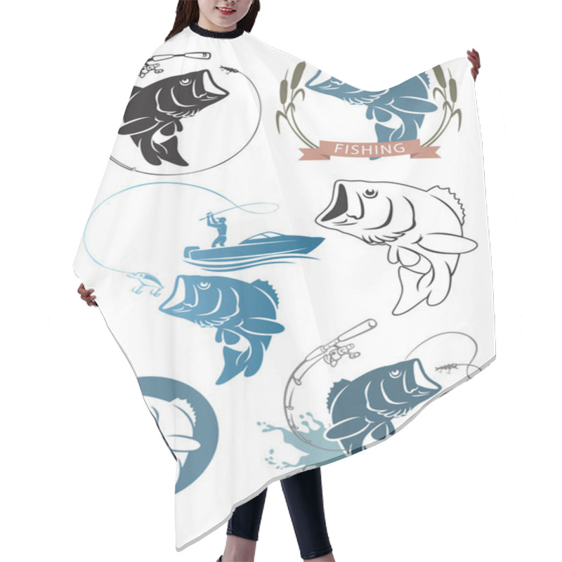 Personality  Icons Fishing For Bass  Hair Cutting Cape