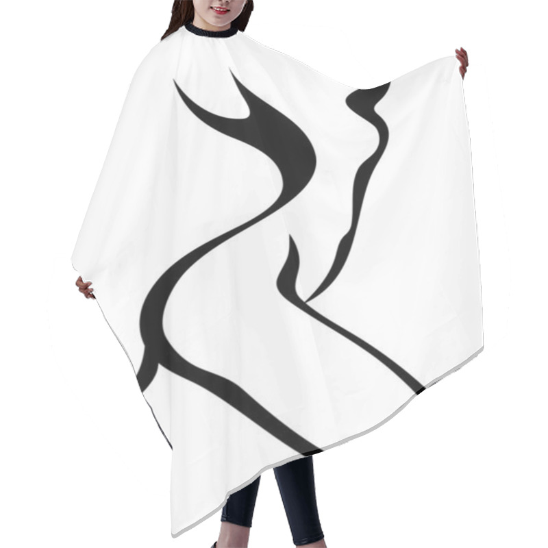 Personality  Sketch Of Woman Torso Hair Cutting Cape