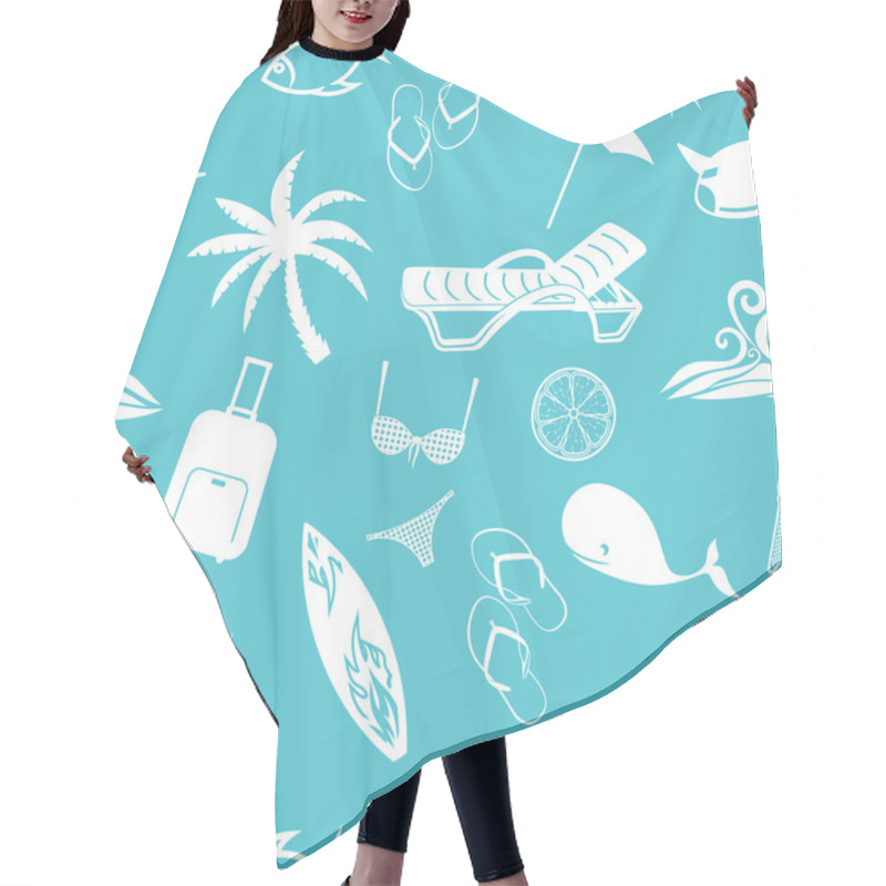 Personality  Summer Pattern Hair Cutting Cape