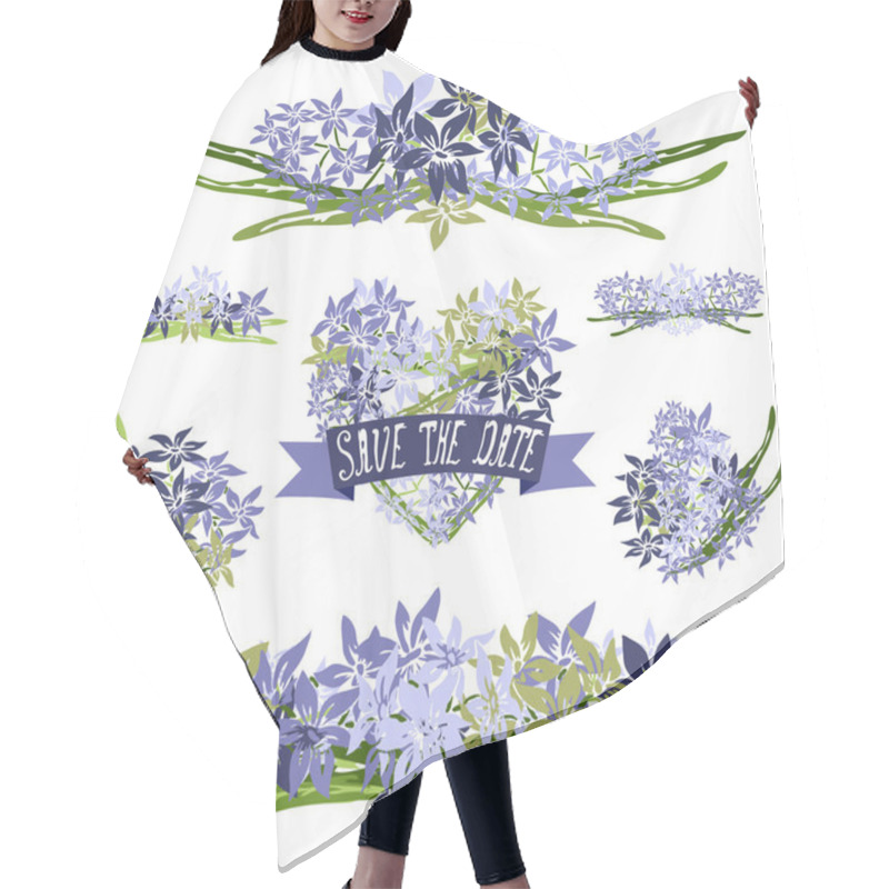 Personality  Floral Bouquets Hair Cutting Cape