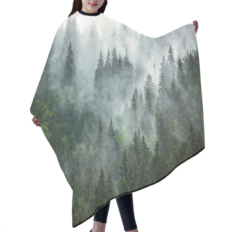 Personality  Misty Mountain Landscape Hair Cutting Cape