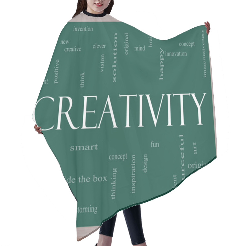 Personality  Creativity Word Cloud Concept On A Blackboard Hair Cutting Cape