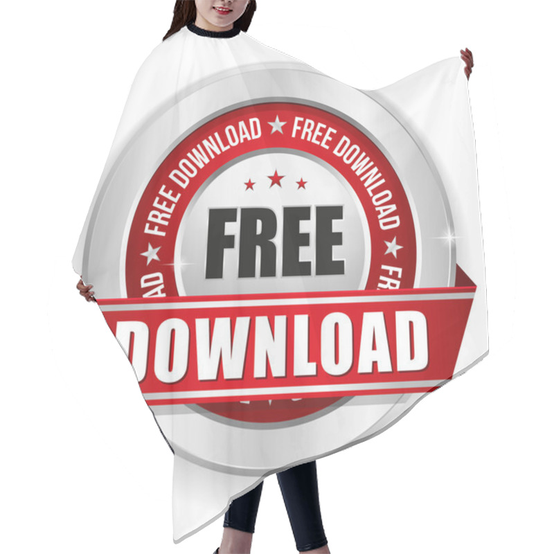 Personality  Red Free Download Badge Hair Cutting Cape