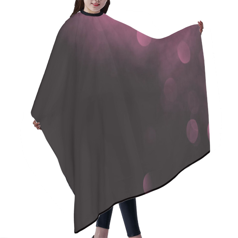 Personality  Purple Bokeh On Black Background For Celebration  Hair Cutting Cape